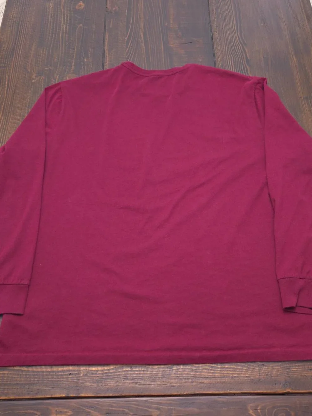 Polo Ralph Lauren Shirt Mens XL Classic Fit Maroon Long Sleeve Cotton Tee Pony